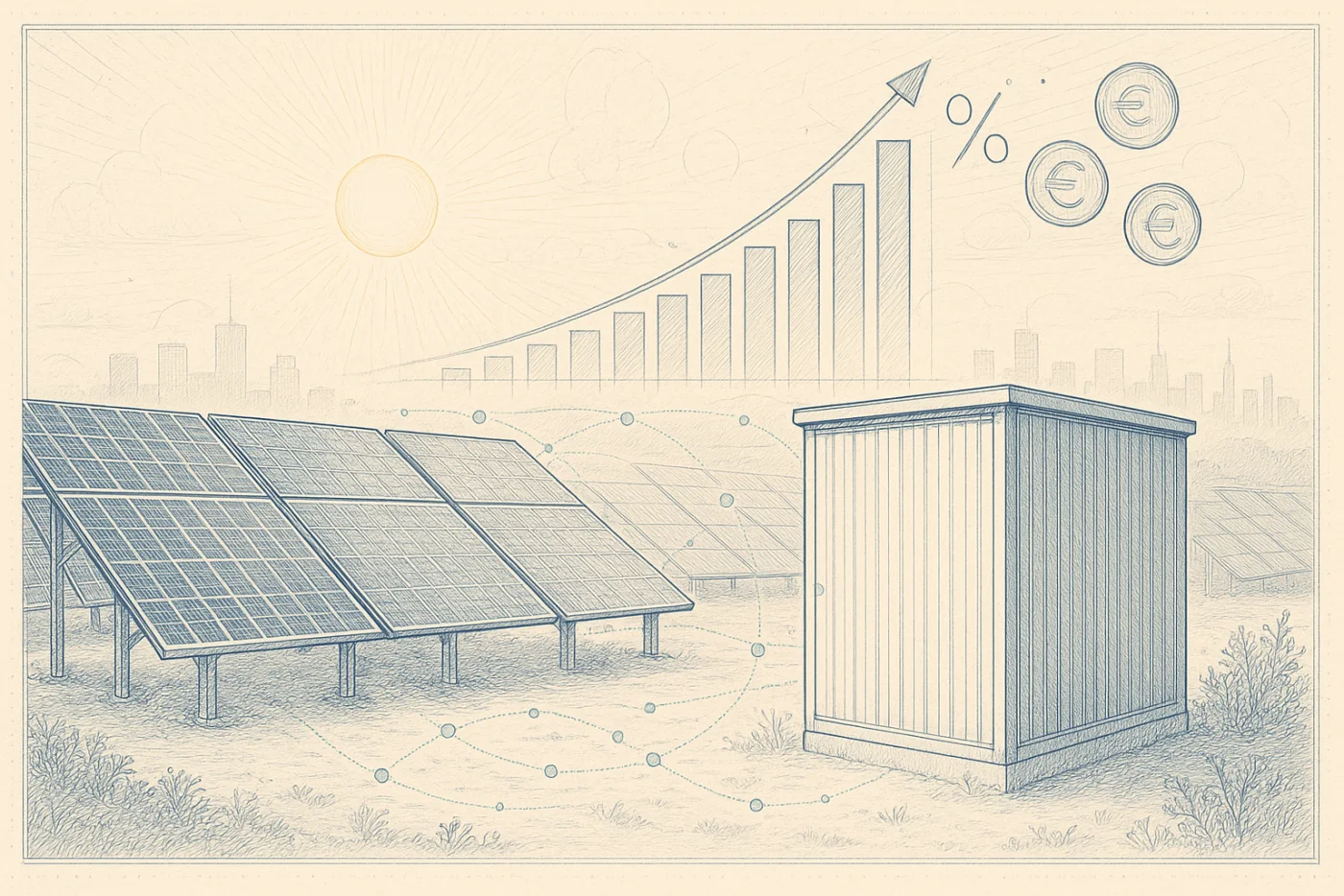 Return on Investment: sinkende Energiekosten und Amortisation des Batteriespeichers