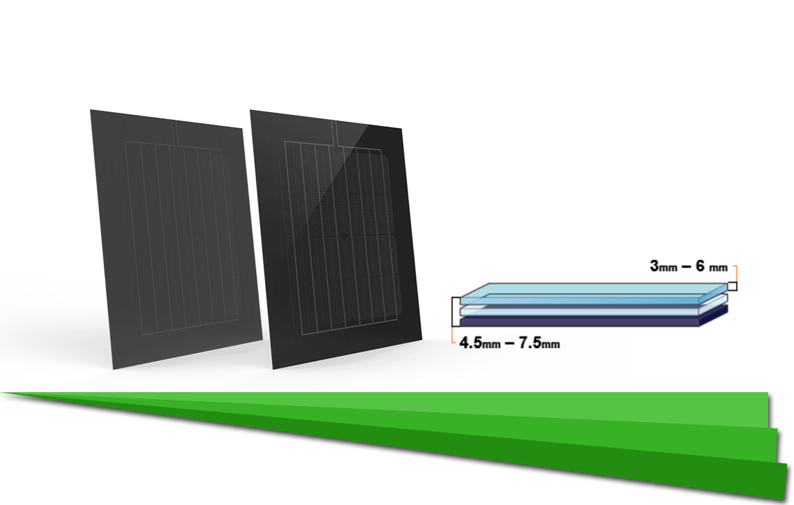 Aufbau und Struktur Solarzelle technischer Plan Struktur